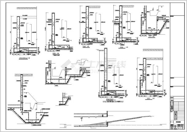 一套详细的地下单层框架结构地下车库结构施工图-图二