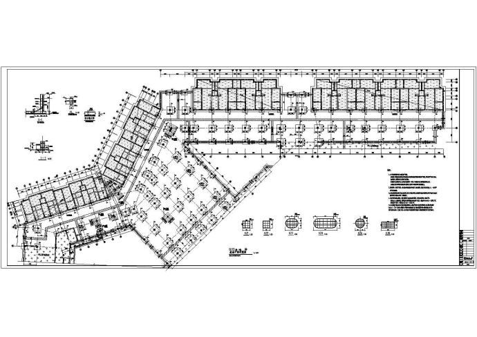 某地区大型地下一层框架结构车库结构施工图（共6张）_图1