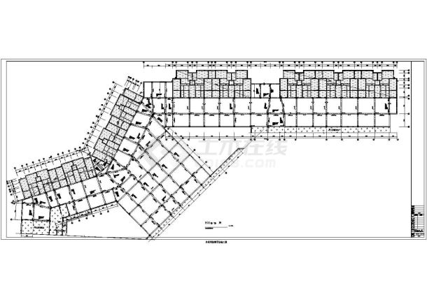 某地区大型地下一层框架结构车库结构施工图（共6张）-图二