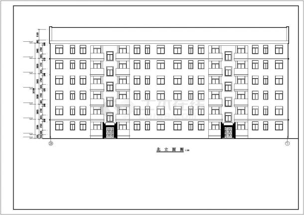 某小区6层砌体结构住宅楼建筑设计方案图纸-图一