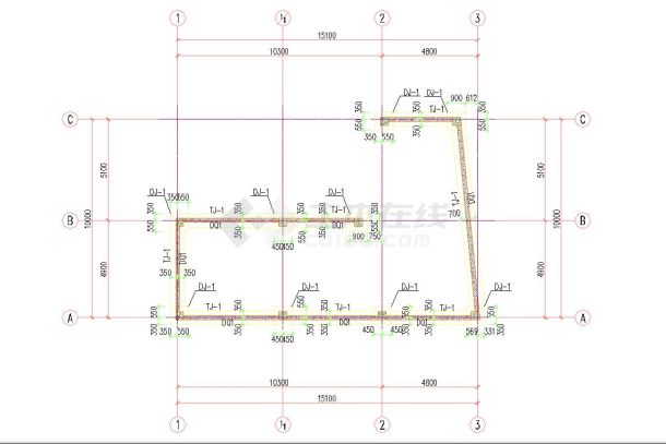 某地基础平面布置图及基础详图CAD图纸-图一