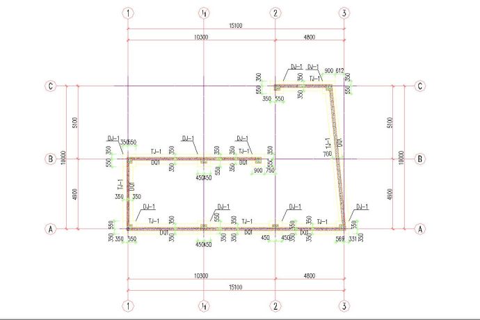 某地基础平面布置图及基础详图CAD图纸_图1