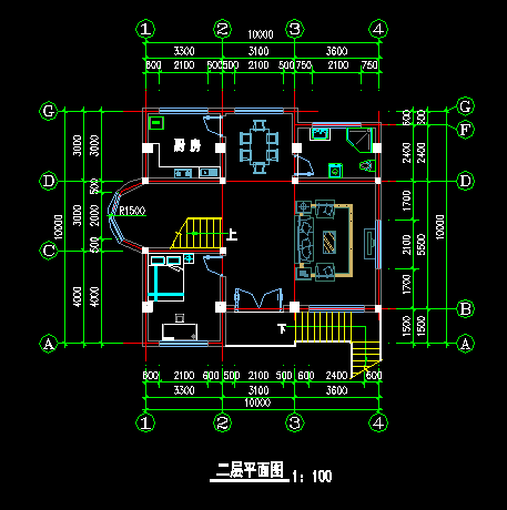 十分有用的一套农村别墅建筑施工图纸-图二