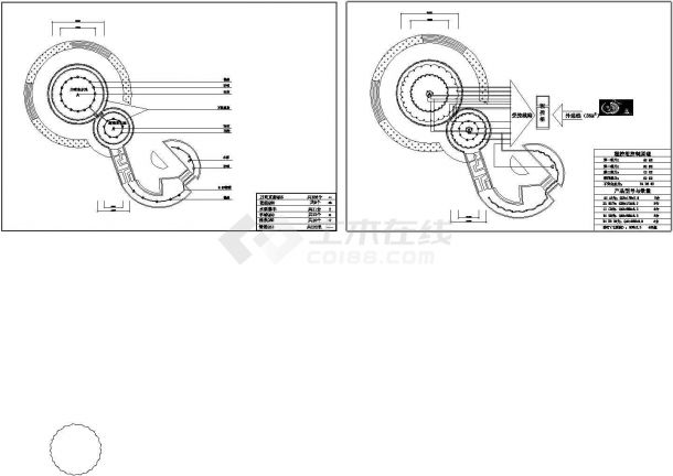 某园林景观广场程控喷泉设计cad施工图纸（大院设计）-图一