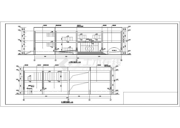 某地区二层框架结构餐饮楼建筑设计施工图-图二