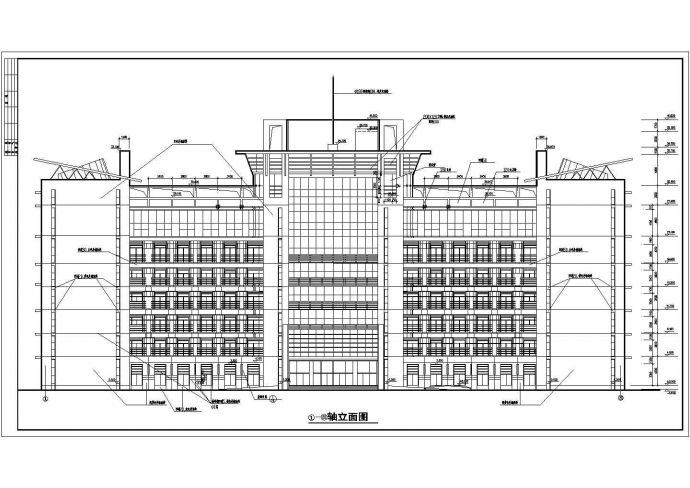 某地多层框架结构医院建筑方案设计图纸_图1