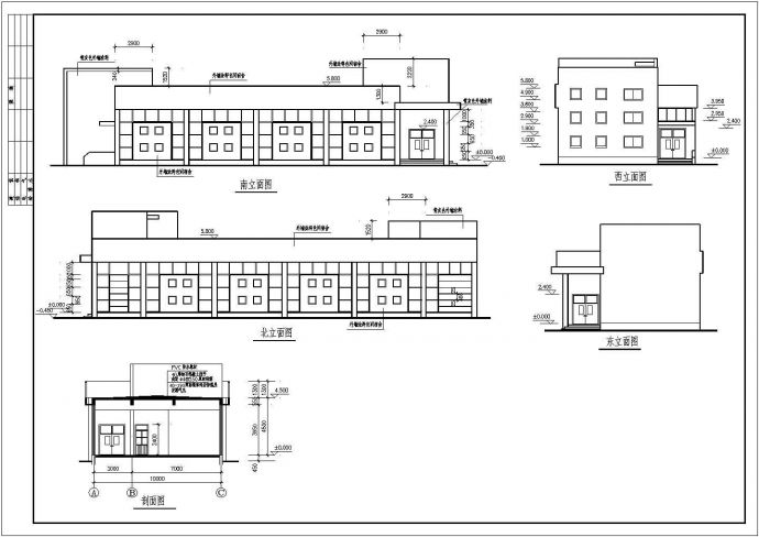 某地区一层框架结构办公楼建筑设计方案图纸_图1