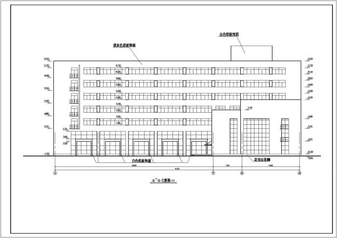 某地区7层框架结构办公楼建筑设计施工图_图1