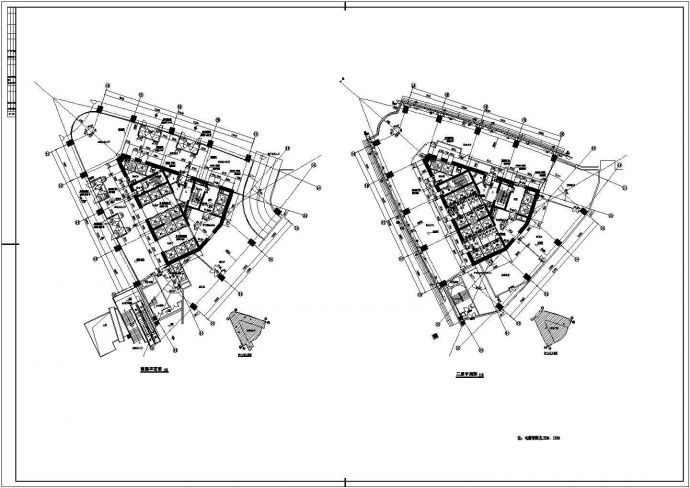某三角地带三十八层办公综合楼方案图（共6张）_图1