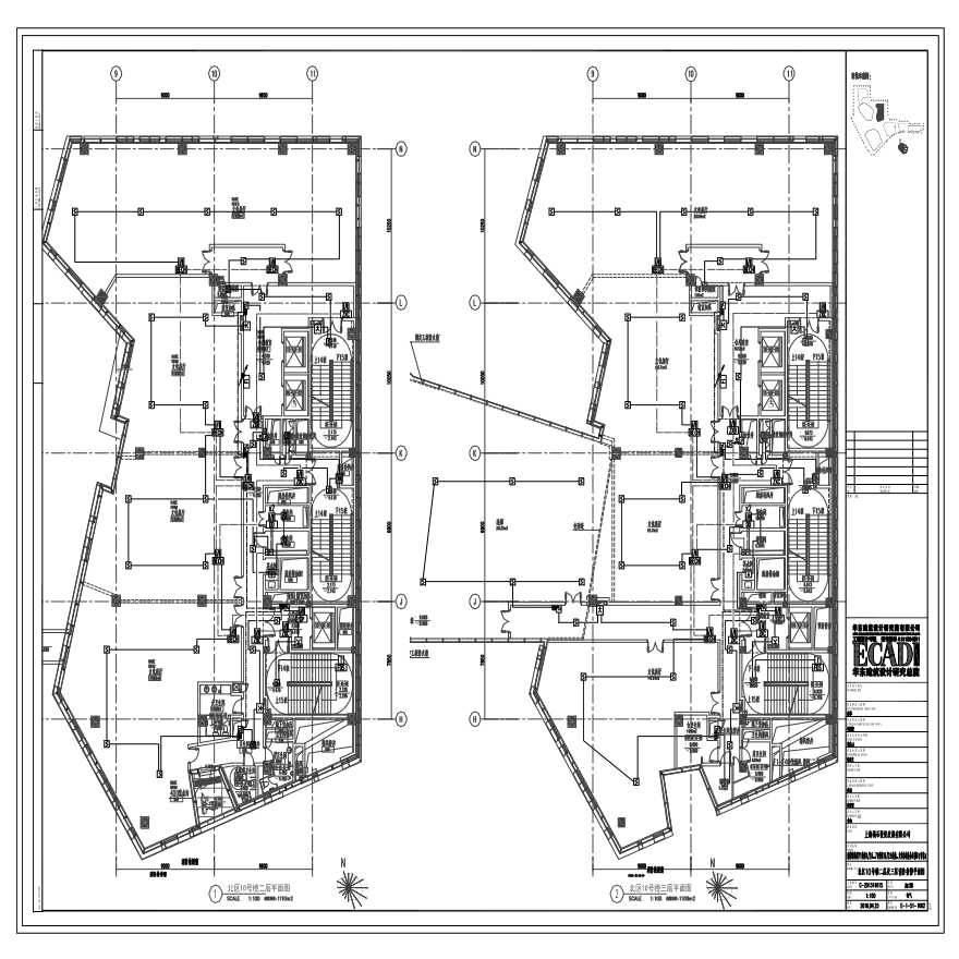 E-1-51-1002 北区10号楼二层及三层消防报警平面图 E-1-51-1002 (1).pdf-图一