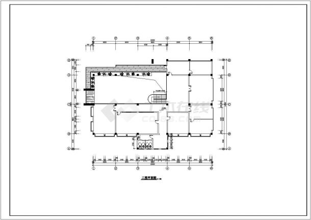 某地办公别墅建筑CAD图（共12张）-图一