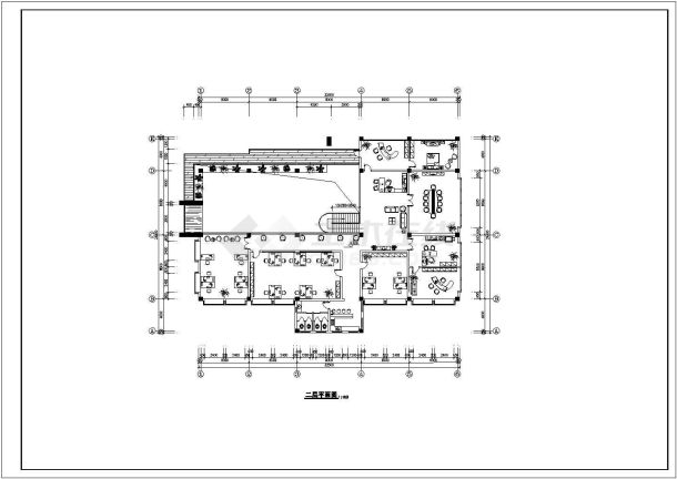 某地办公别墅建筑CAD图（共12张）-图二