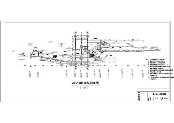 某地河渠排水泵站安装工程设计施工图-图二