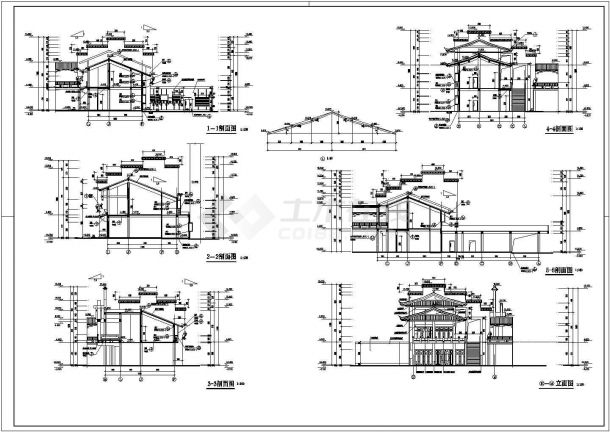 某地区两层仿古商业街建筑设计方案图纸-图二