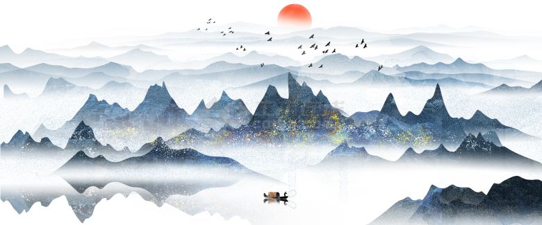 中式山水壁纸壁画 (253).jpg-图一