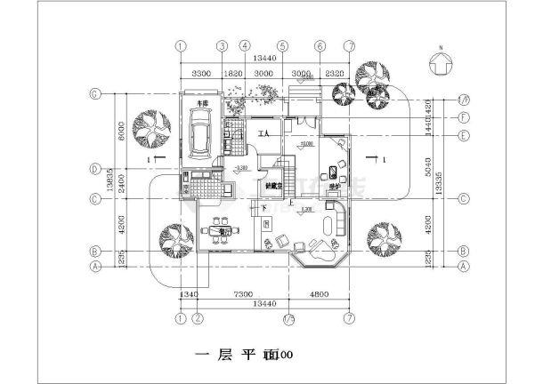 银桂花园独立别墅户型建筑施工图（共8张）-图二