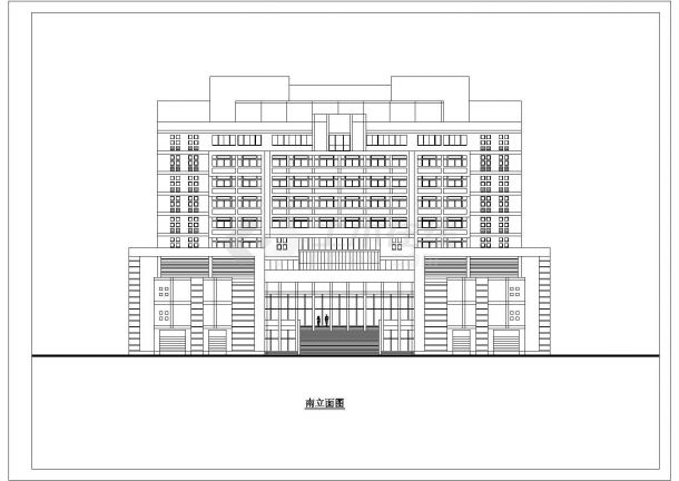 某学校11层框架结构图书馆建筑设计方案图纸-图一