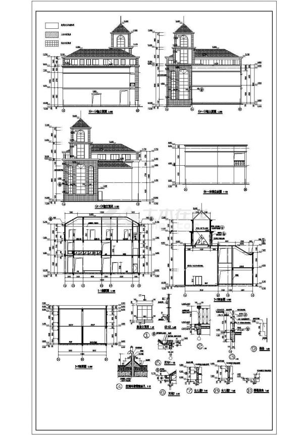 某地区二层框架结构综合办公楼建筑设计方案图纸-图二