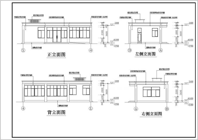 某乡村小学单层食堂建筑及结构设计方案图_图1
