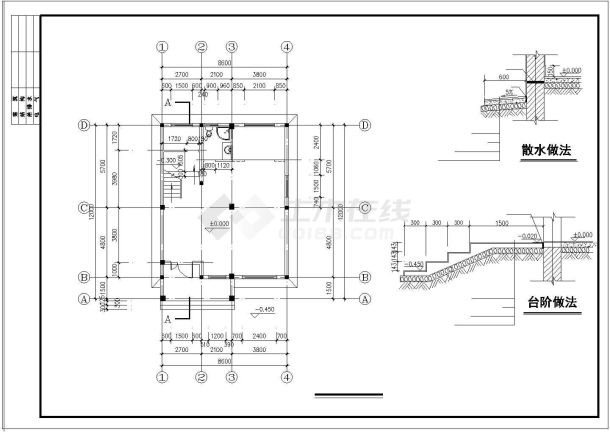 某地一套3层别墅全套建筑施工图纸-图二