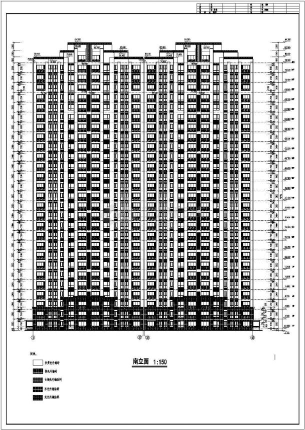 西安万科某地27层住宅楼建筑设计施工图-图二