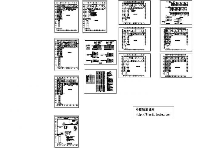 1875平方米3层L型县医院综合楼电施设计cad图_图1