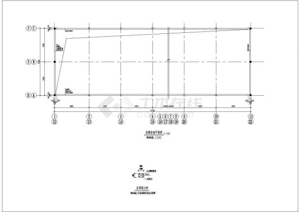 钢结构单层13米跨砼柱钢屋架排架结构施工图-图二