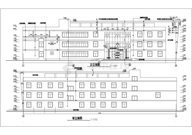 某地区三层砖混结构宾馆楼建筑设计施工图-图一