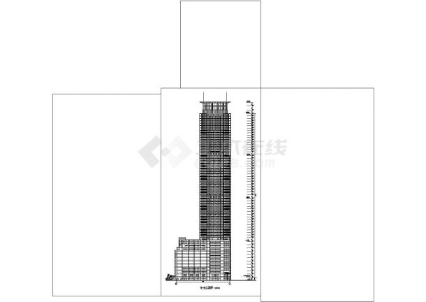 某地区63层商业综合楼建筑设计方案图纸-图二