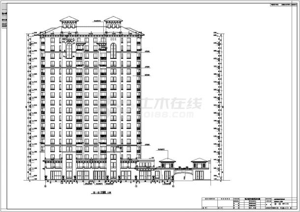 某地区18层剪力墙结构商住楼建筑设计方案图纸-图一