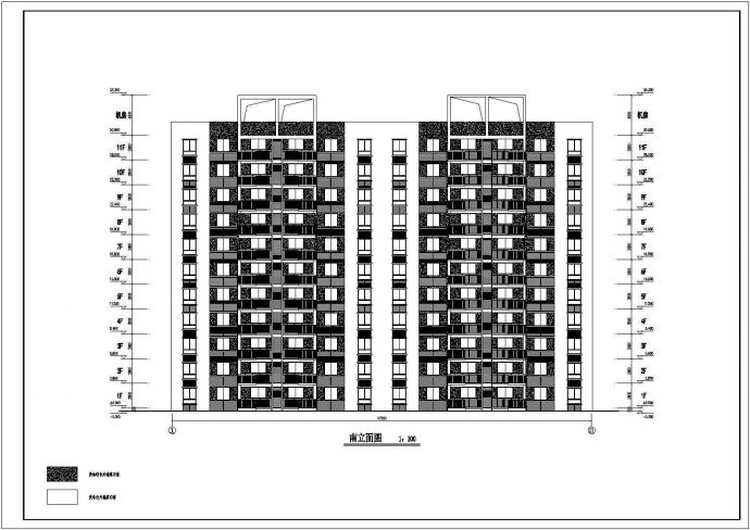 某地区11层框架结构住宅楼建筑设计方案图纸_图1