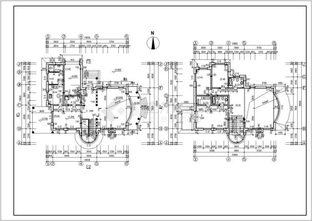 某地一套小型的别墅E8建筑施工图-图一