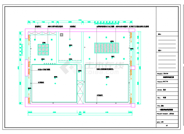 株洲某宾馆总统套房装饰施工图CAD图纸-图二