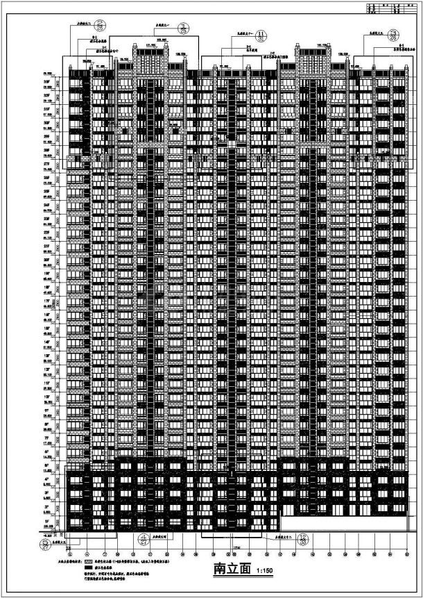 某城市33层住宅楼建筑设计施工图-图一