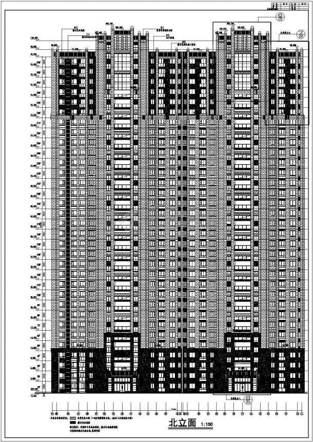 某城市33层住宅楼建筑设计施工图-图二
