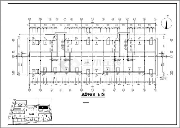 某地多层住宅户型建筑设计图（共16张）-图一