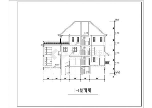 比较简单的别墅建筑方案图纸（共12张）-图一