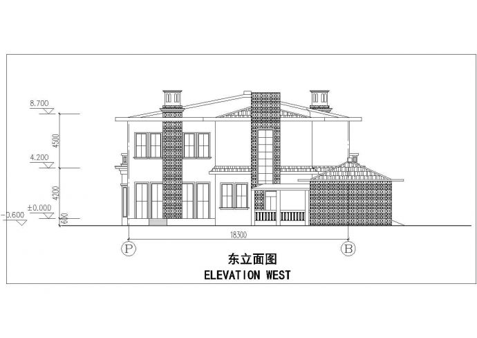 一套简单的二层小别墅建筑图（共8张）_图1