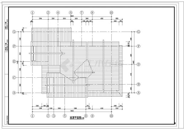 B型日式别墅建筑施工图纸（共11张）-图一