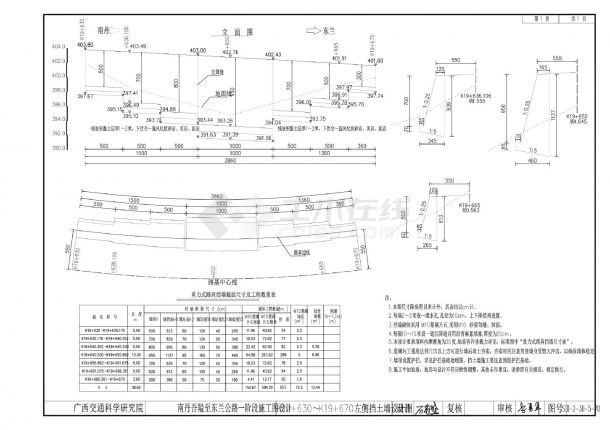 K10 000-K20 000挡土墙设计图-图一