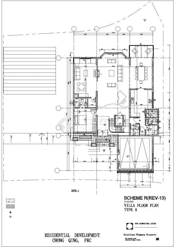 某豪华3层别墅建筑施工图纸（含效果图）-图一