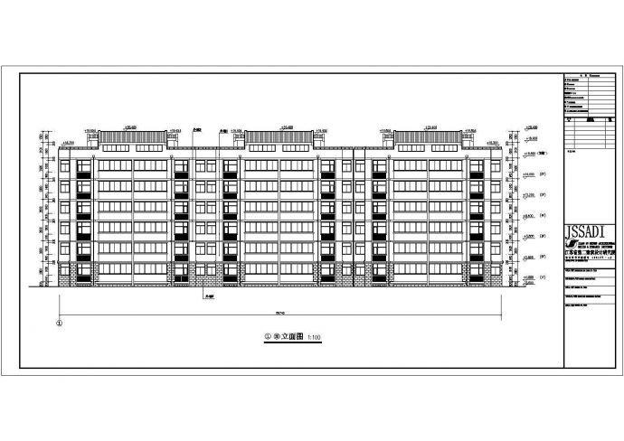 某地区六层纯住宅楼建筑设计方案图_图1