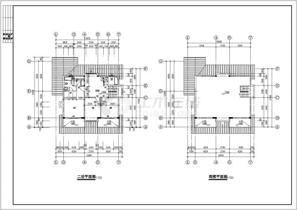 精美的2层小型别墅建筑施工图纸（全套）-图二