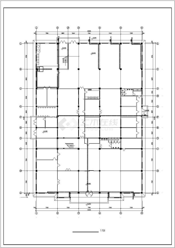 某地综合楼地暖建筑设计图（全套）-图二