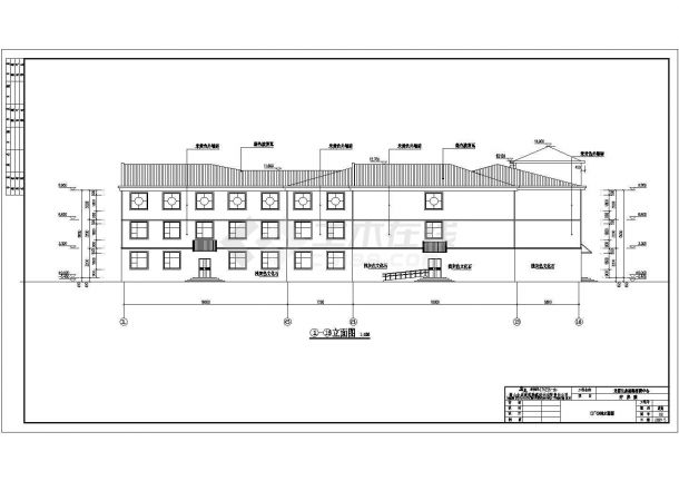 某地区四层框架结构疗养院建筑设计施工图-图二