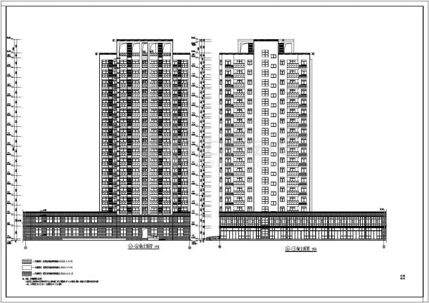 某小区18层商住楼建筑设计施工图-图一