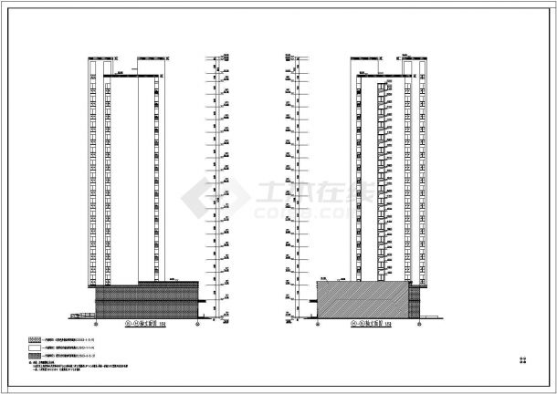 某小区18层商住楼建筑设计施工图-图二