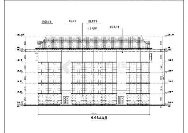 某地两套四层框架结构住宅楼建筑设计方案图纸-图二