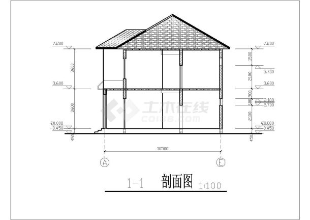 某地区小型简单的二层新农村住宅建筑方案设计图-图二