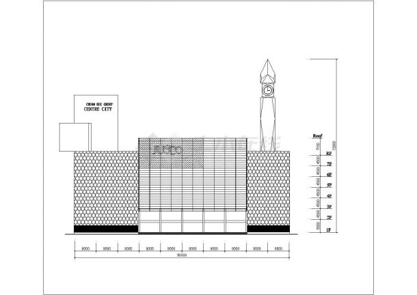 某城市68层商业综合体建筑设计方案图纸-图二